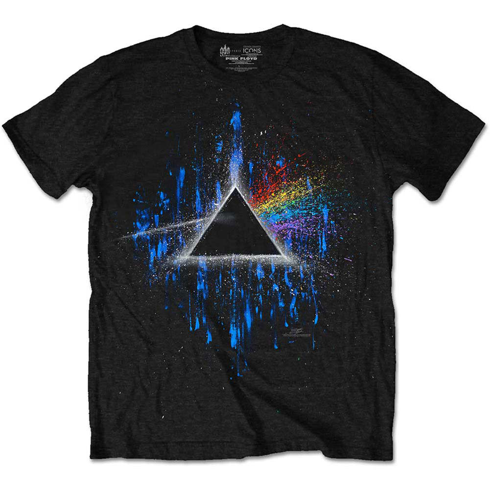 Dark Side of the Moon Blue Splatter Slim Fit T-shirt Hoodie, Sweatshirt | CiraTrend.com