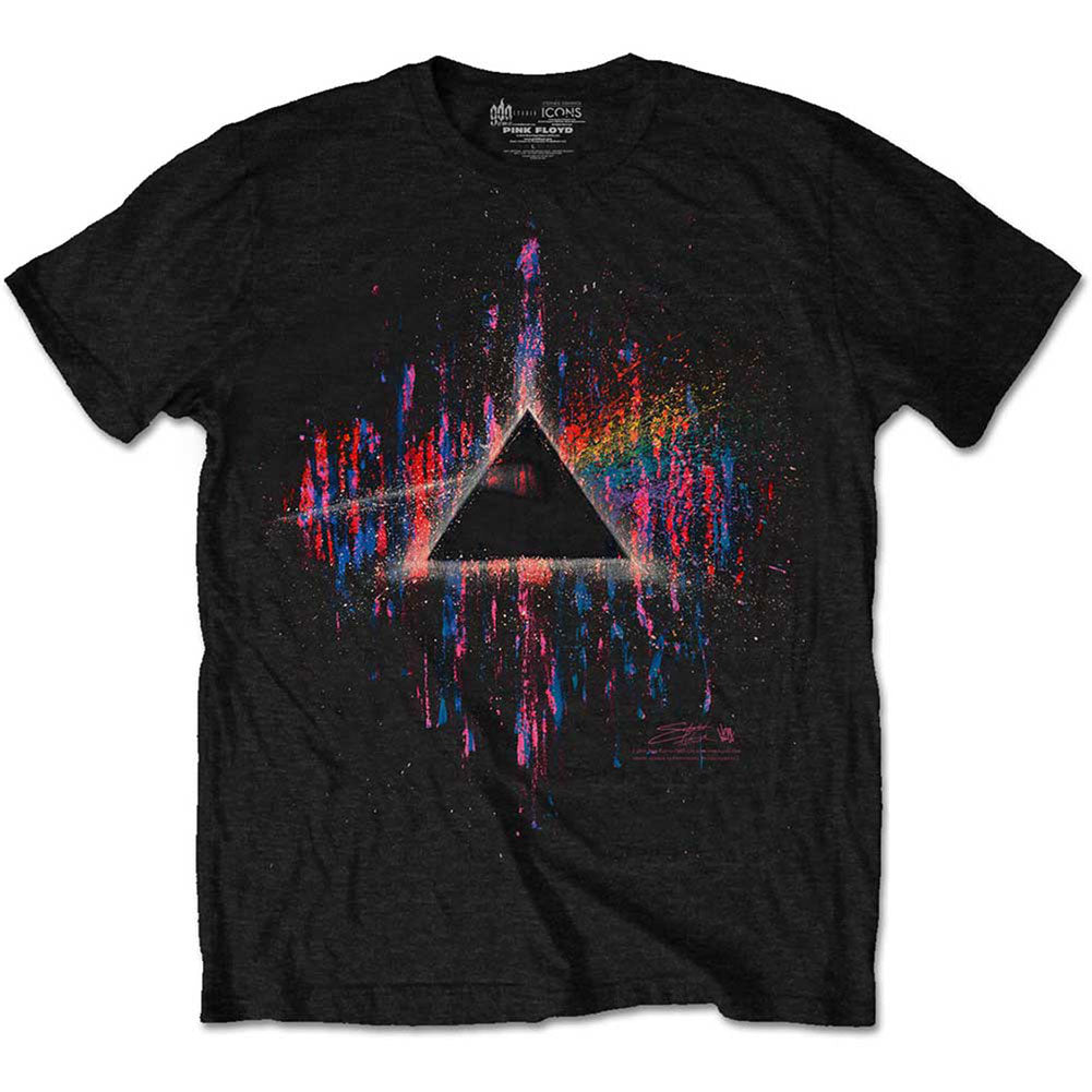 Dark Side of the Moon Pink Splatter Slim Fit T-shirt Hoodie, Sweatshirt | CiraTrend.com