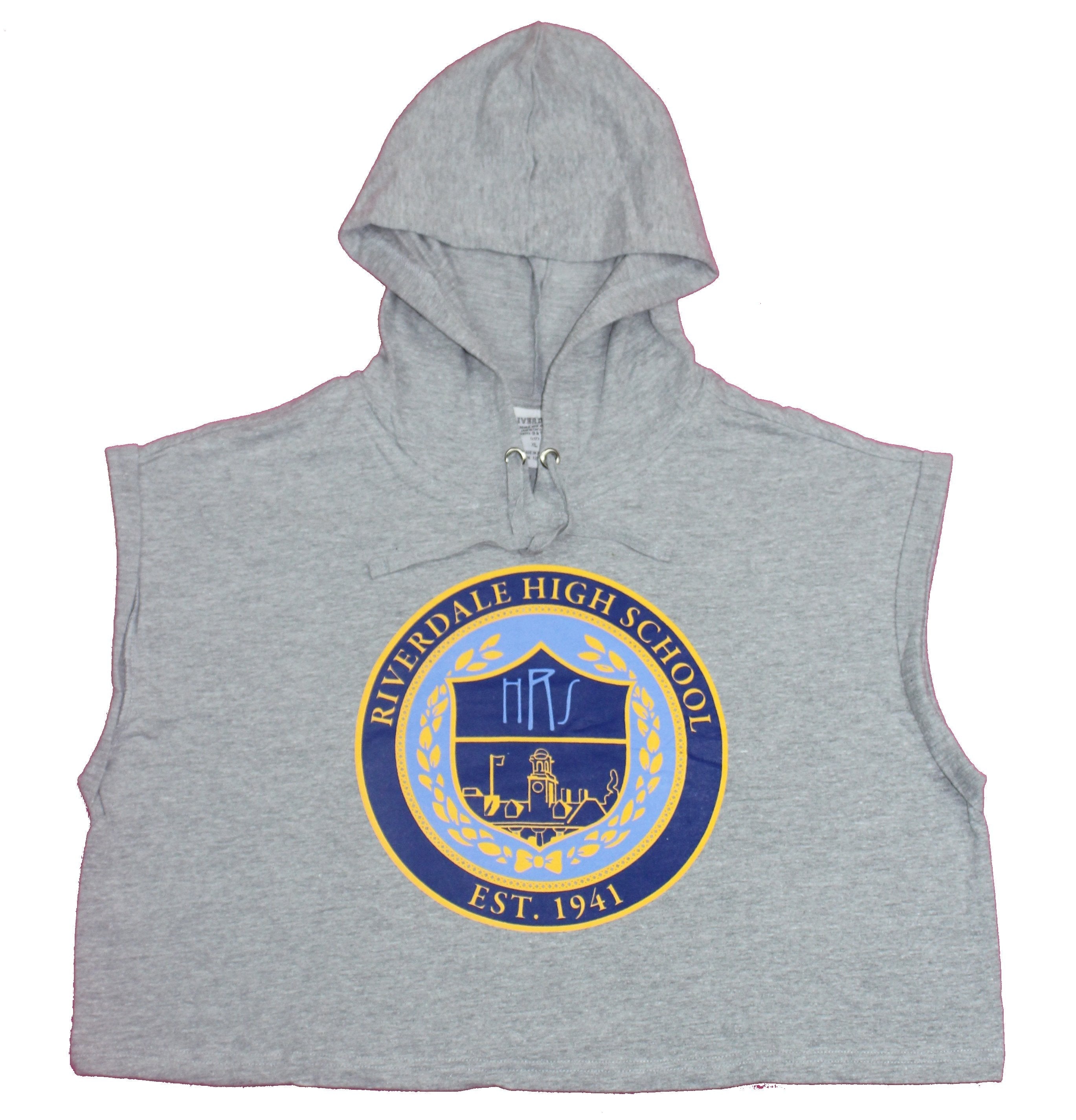 Riverdale Girls Juniors Cut-Off Sleeveless Hoodie - High School Crest T-Shirts, Sweatshirt | CiraTrend.com