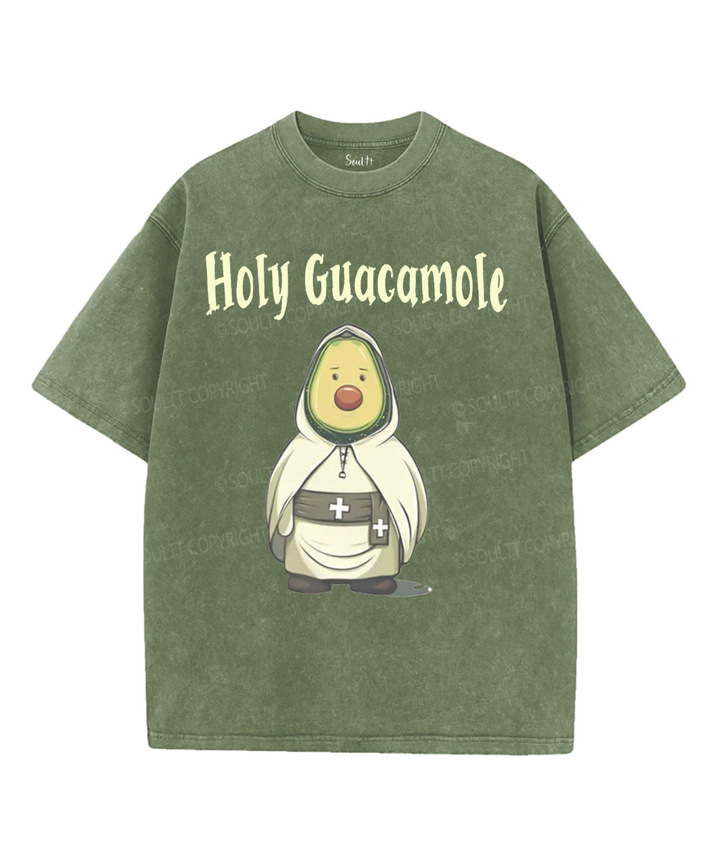 Holy Guacamole Unisex Washed Christian T-shirt Hoodie, Sweatshirt | CiraTrend.com (Image 3)