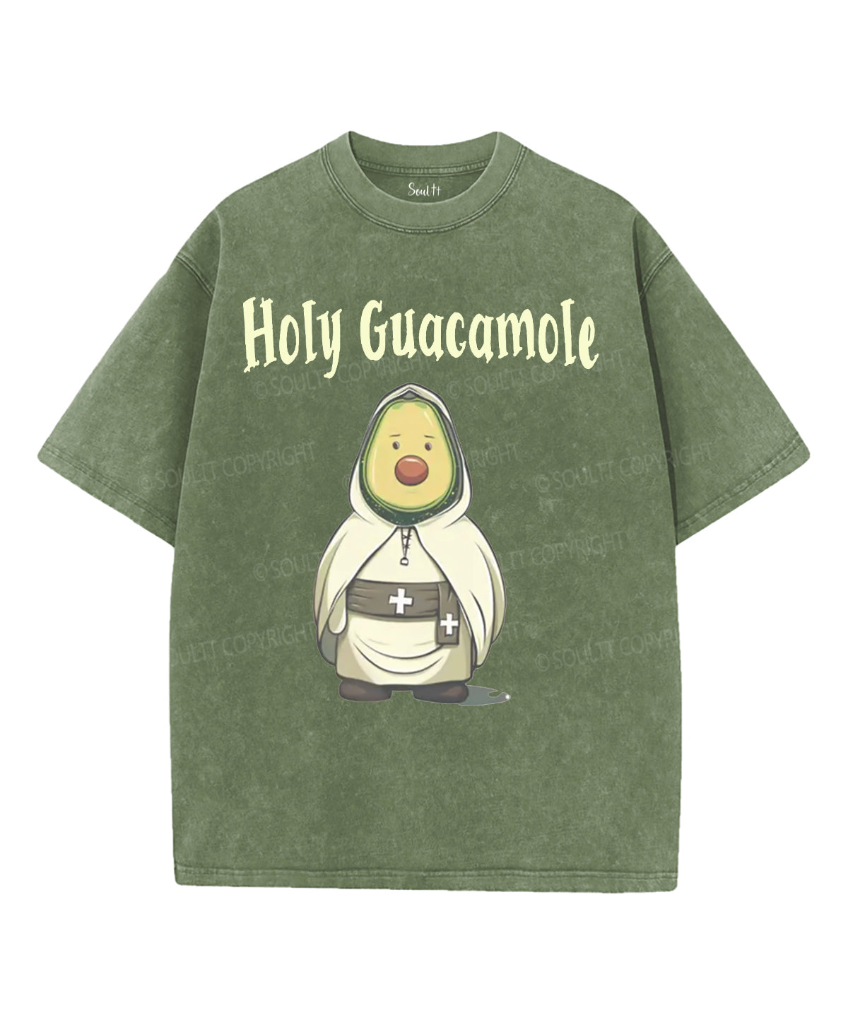 Holy Guacamole Unisex Washed Christian T-shirt Hoodie, Sweatshirt | CiraTrend.com (Image 3)