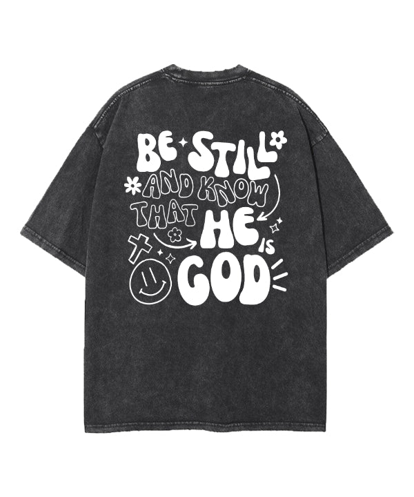 Be Still And Know Double Sided Washed Christian T-shirt Hoodie, Sweatshirt | CiraTrend.com (Image 3)