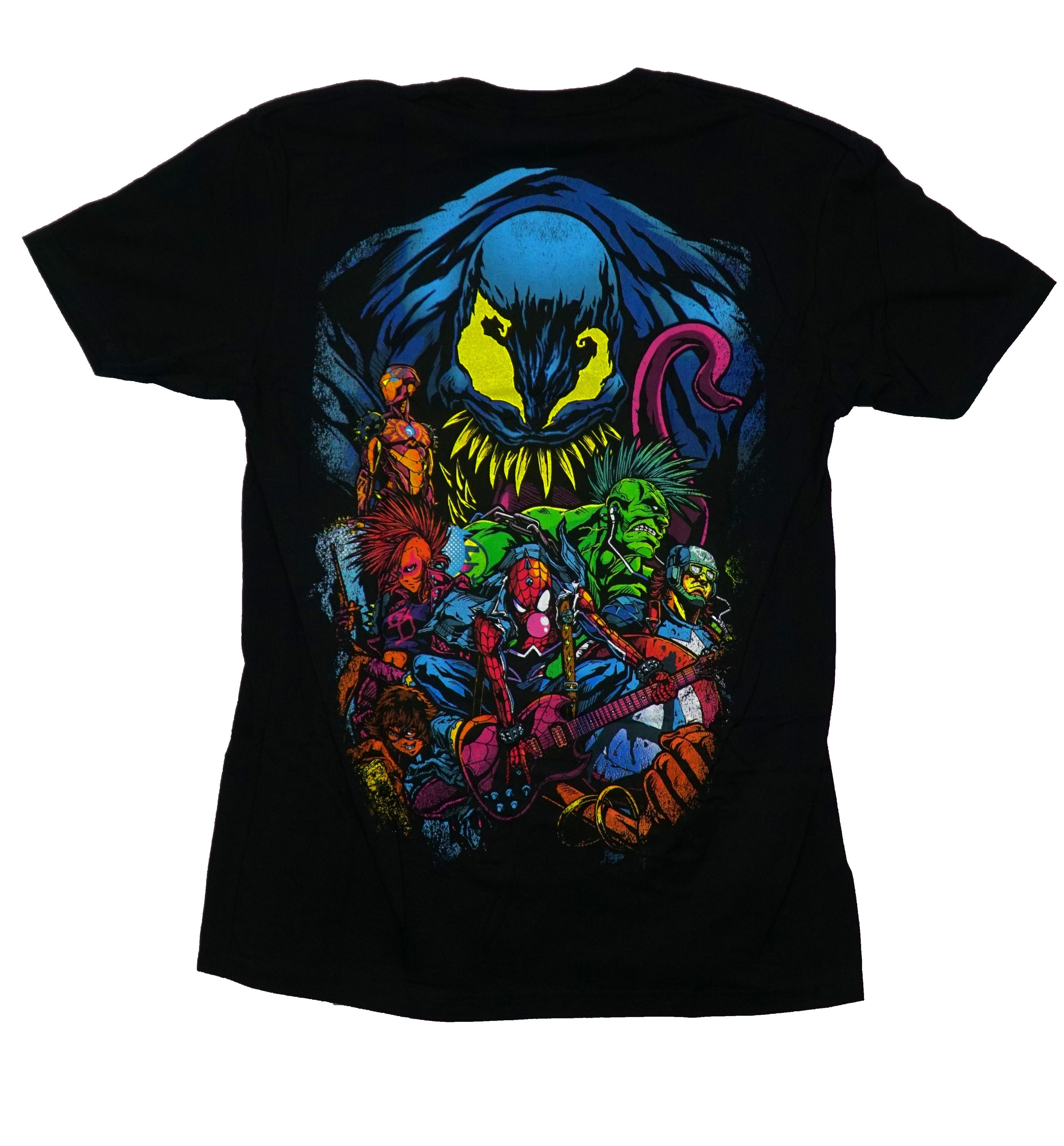 Spider Punk  Mens T-Shirt -Bubble Gum Playing Guitar Colorful Cast Back Hoodie, Sweatshirt | CiraTrend.com (Image 2)