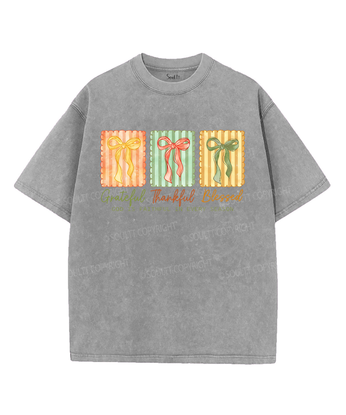 God Is Faithful In Every Season Unisex Washed Christian T-shirt Hoodie, Sweatshirt | CiraTrend.com (Image 5)