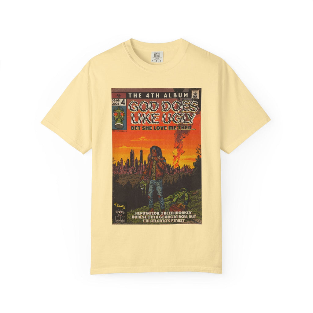 God Does Like Ugly - Unisex Garment-Dyed T-shirt Hoodie, Sweatshirt | CiraTrend.com (Image 4)
