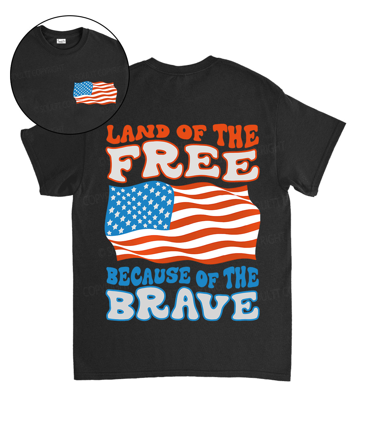 Land Of The Free Double Sided Unisex Cotton Christian T-Shirt Style001 Hoodie, Sweatshirt | CiraTrend.com (Image 1)