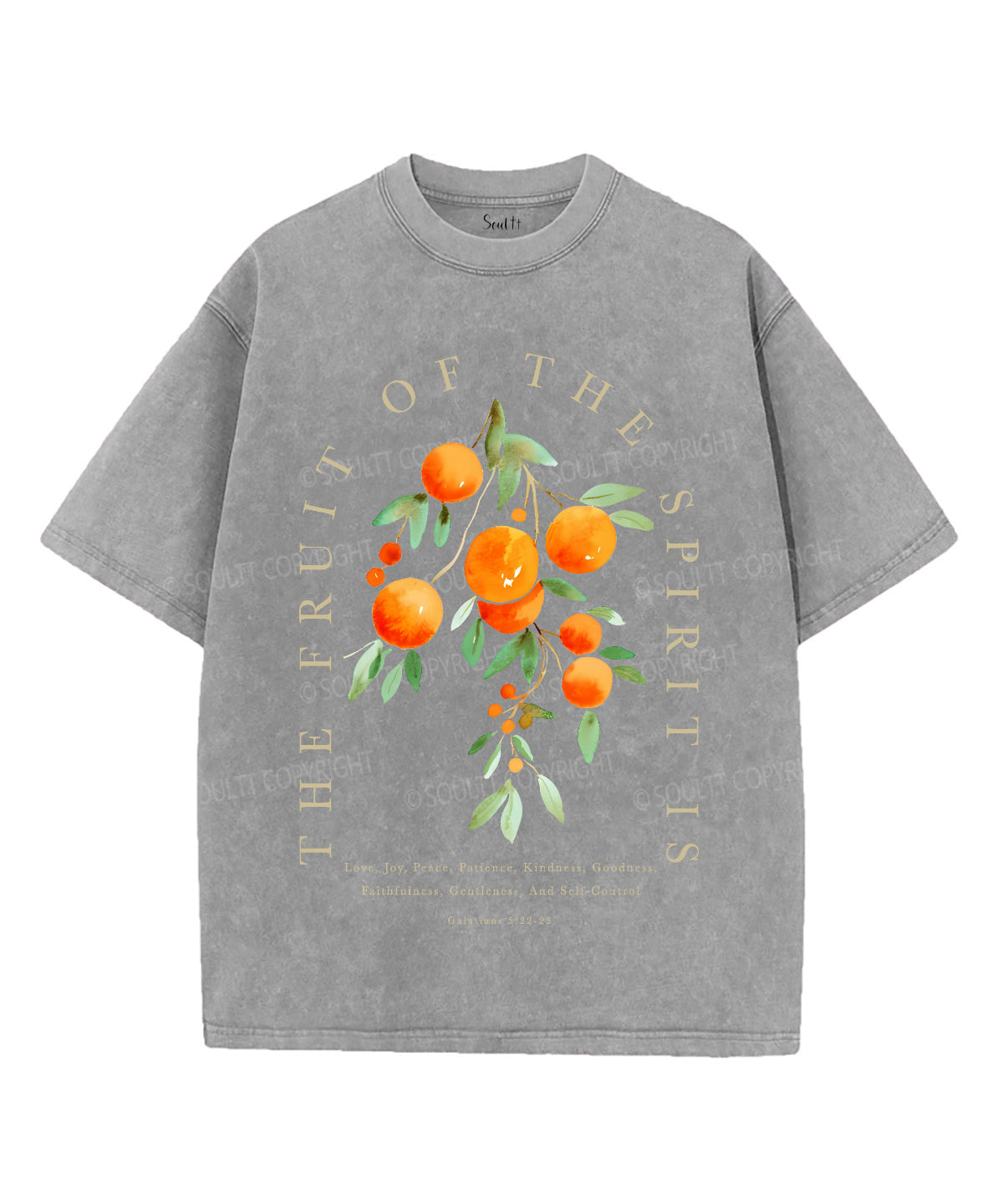 Fruit Of The Spirit Unisex Washed Christian T-shirt Style003 Hoodie, Sweatshirt | CiraTrend.com (Image 2)