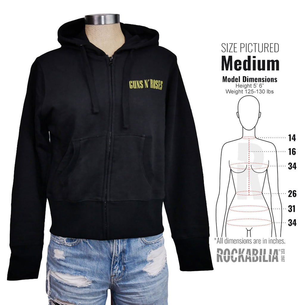 Classic Logo (Back Print) Ladies Zipped Hoodie Junior Top T-Shirts, Sweatshirt | CiraTrend.com (Image 3)