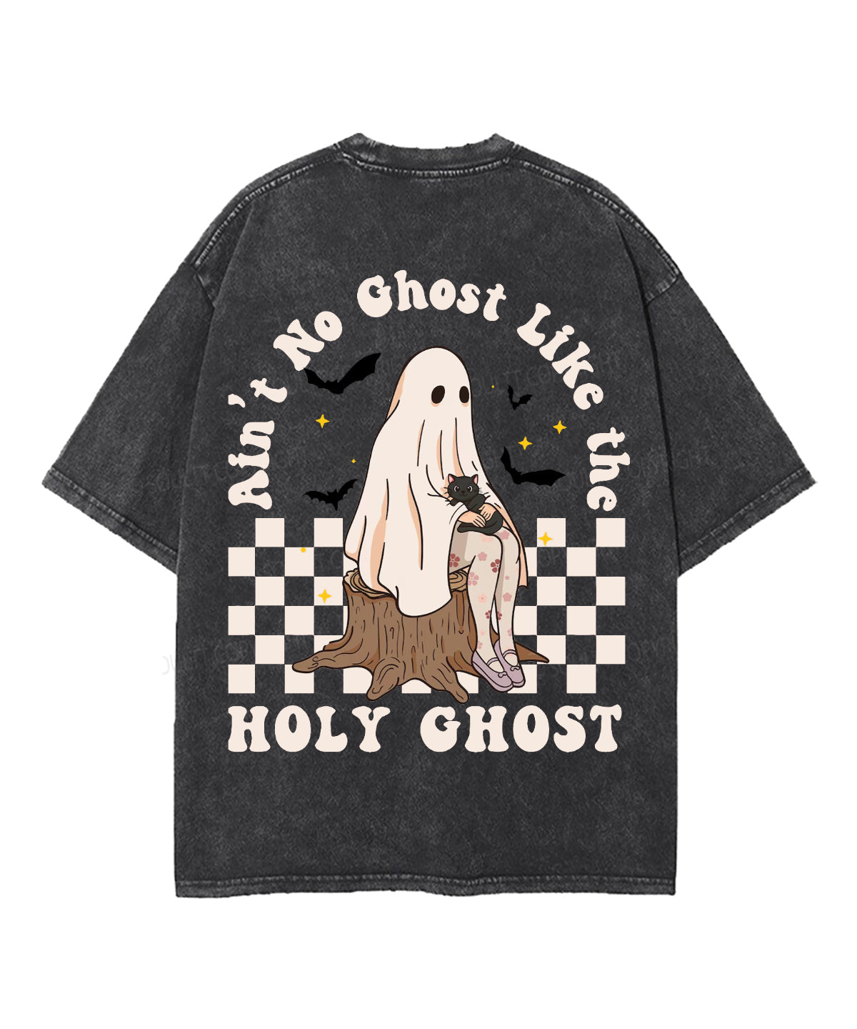Halloween Holy Ghost Double Sided Unisex Washed Christian T-shirt Style002 Hoodie, Sweatshirt | CiraTrend.com (Image 3)