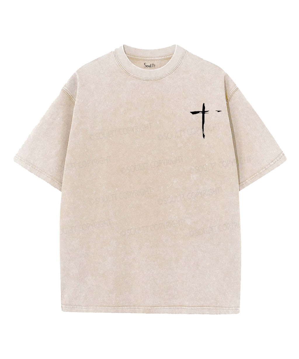Gym And Jesus Double Sided Unisex Washed Christian T-shirt Hoodie, Sweatshirt | CiraTrend.com (Image 3)