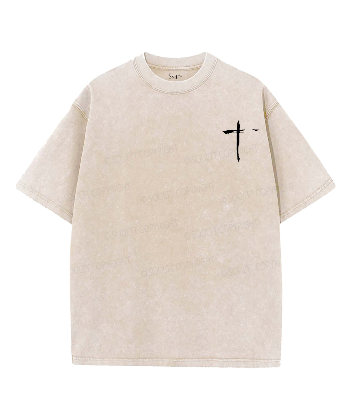 Gym And Jesus Double Sided Unisex Washed Christian T-shirt Hoodie, Sweatshirt | CiraTrend.com (Image 3)