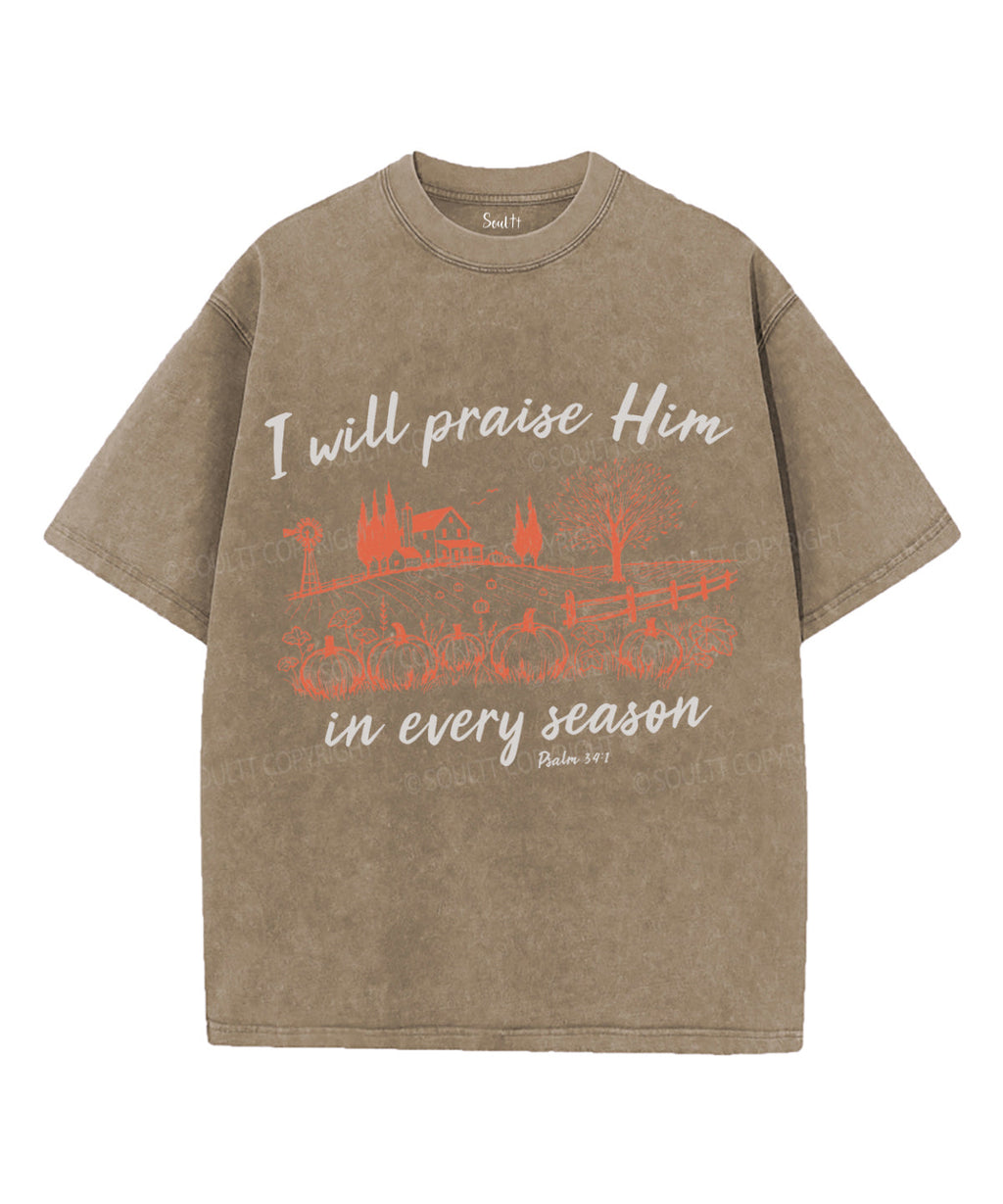 I Will Praise Him Unisex Washed Christian T-shirt Hoodie, Sweatshirt | CiraTrend.com (Image 3)