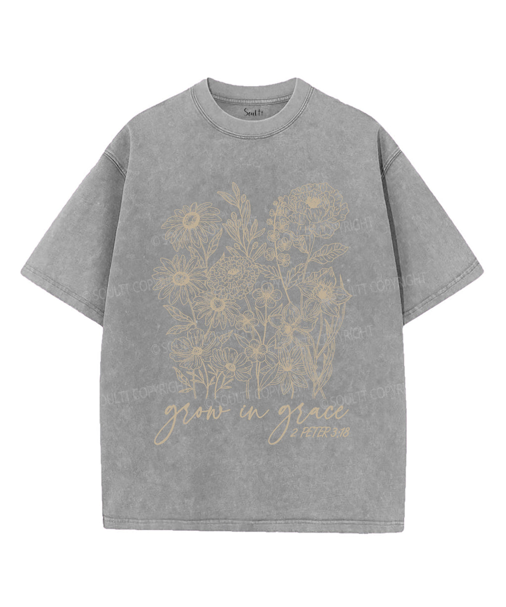 Grow Grace Washed Christian Style003 T-Shirts, Hoodie, Sweatshirt