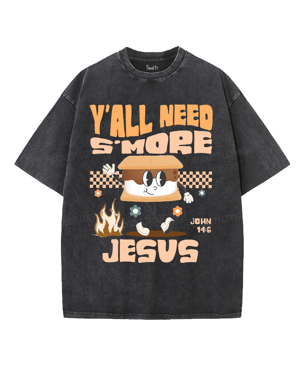Need S'more Jesus Unisex Washed Christian T-shirt Hoodie, Sweatshirt | CiraTrend.com (Image 2)