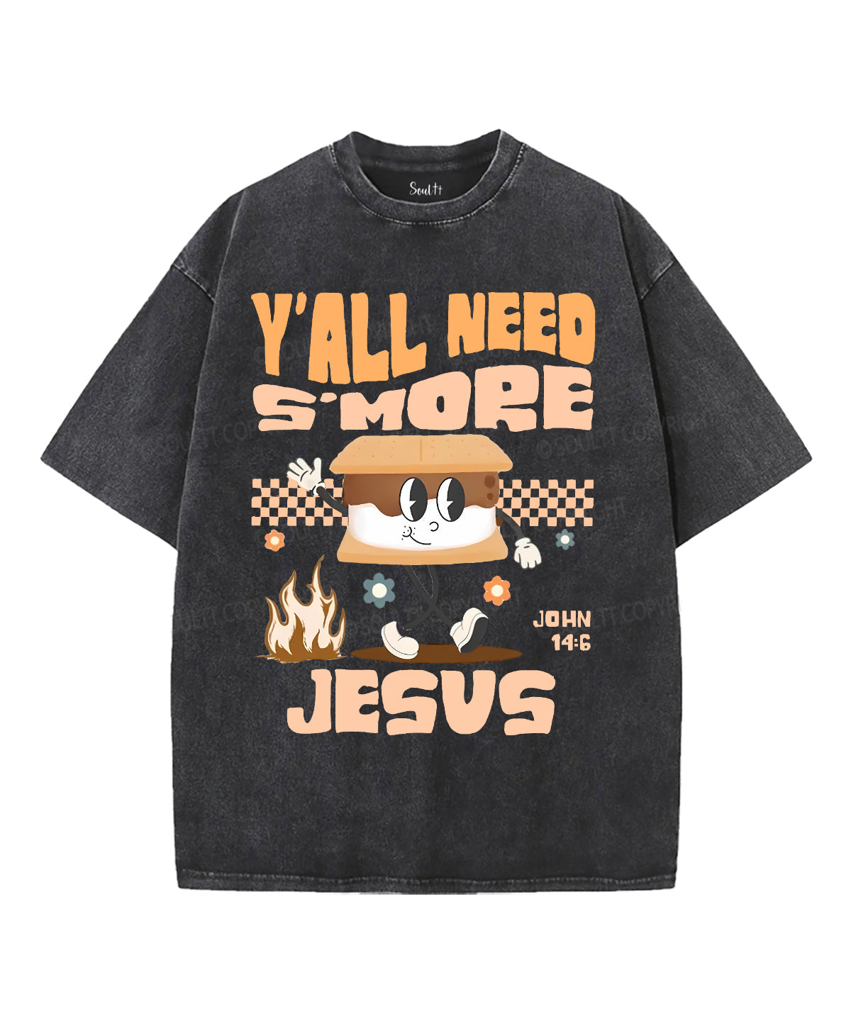 Need S'more Jesus Unisex Washed Christian T-shirt Hoodie, Sweatshirt | CiraTrend.com (Image 2)