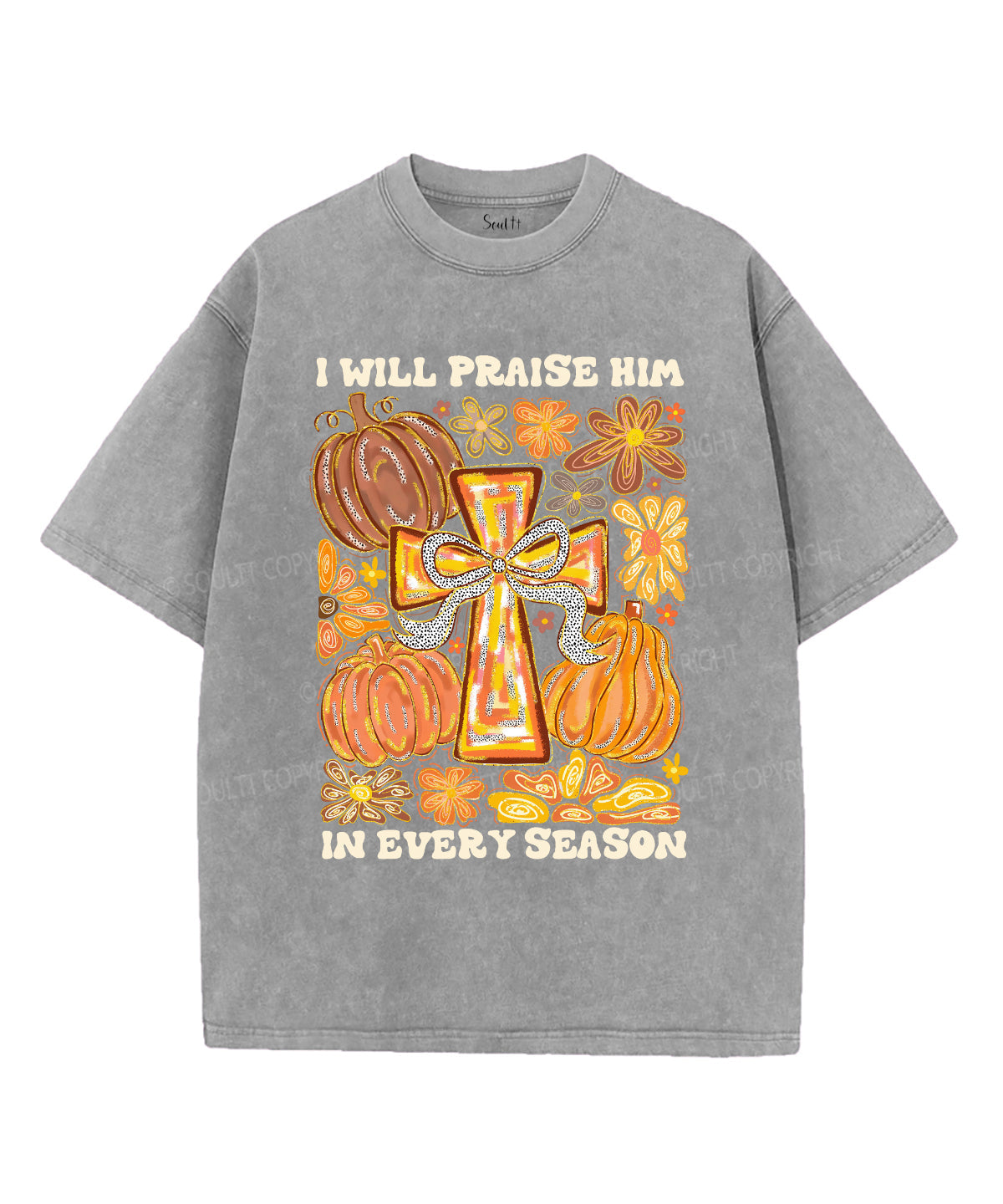 I Will Praise Him Unisex Washed Christian T-shirt Style001 Hoodie, Sweatshirt | CiraTrend.com (Image 3)