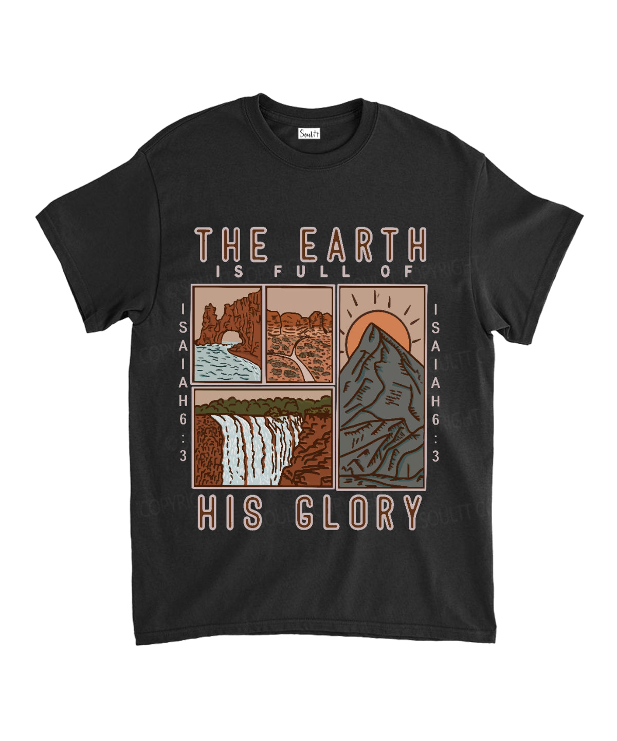 The Earth Is Full Of His Glory Unisex Cotton Christian T-Shirt Hoodie, Sweatshirt | CiraTrend.com (Image 1)