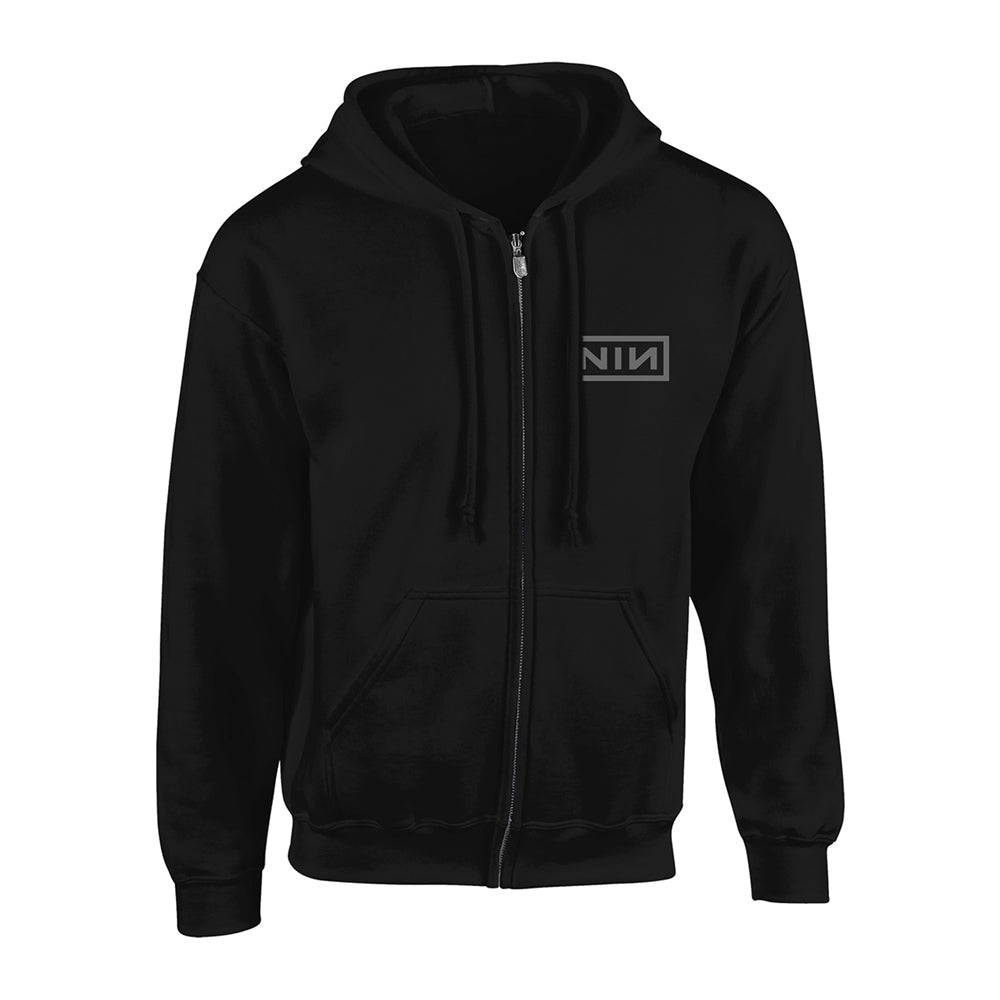 Classic Grey Logo Zippered Hooded Sweatshirt T-Shirts, Hoodie | CiraTrend.com