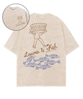 Fish And Loaves Double Sided Unisex Washed Christian T-shirt Hoodie, Sweatshirt | CiraTrend.com (Image 1)