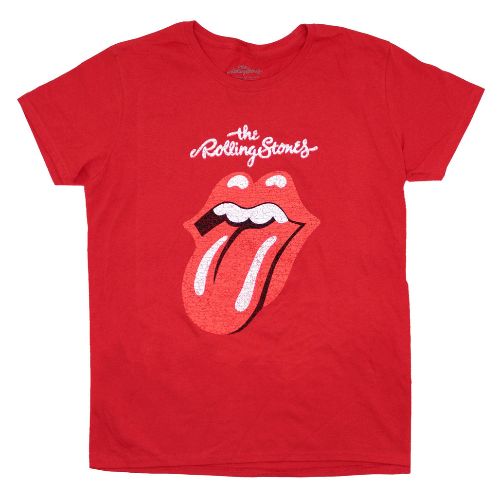 Cracked Logo & Tongue on Red Women's Tee Junior Top Hoodie, Sweatshirt | CiraTrend.com (Image 1)