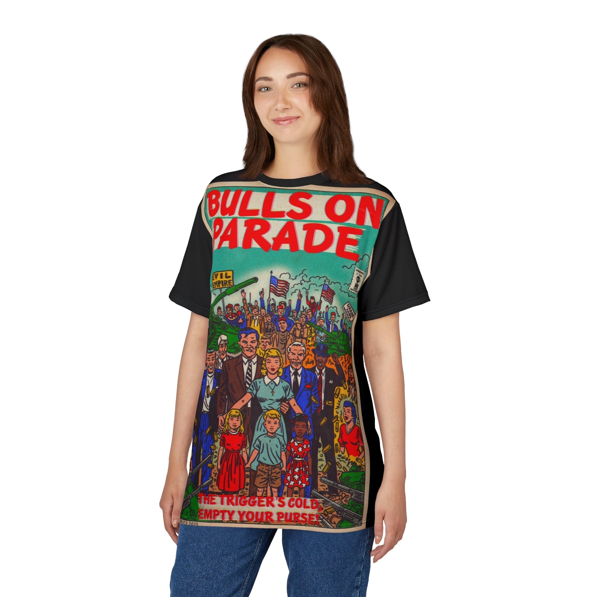 Bulls Parade -Unisex Cut & Sew Tee (AOP) Hoodie, Sweatshirt | CiraTrend.com (Image 3)