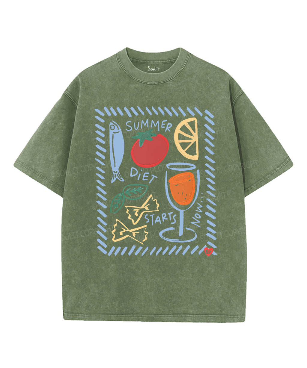 Summer Diet Starts Now Double Sided Unisex Washed Christian T-shirt Hoodie, Sweatshirt | CiraTrend.com (Image 5)
