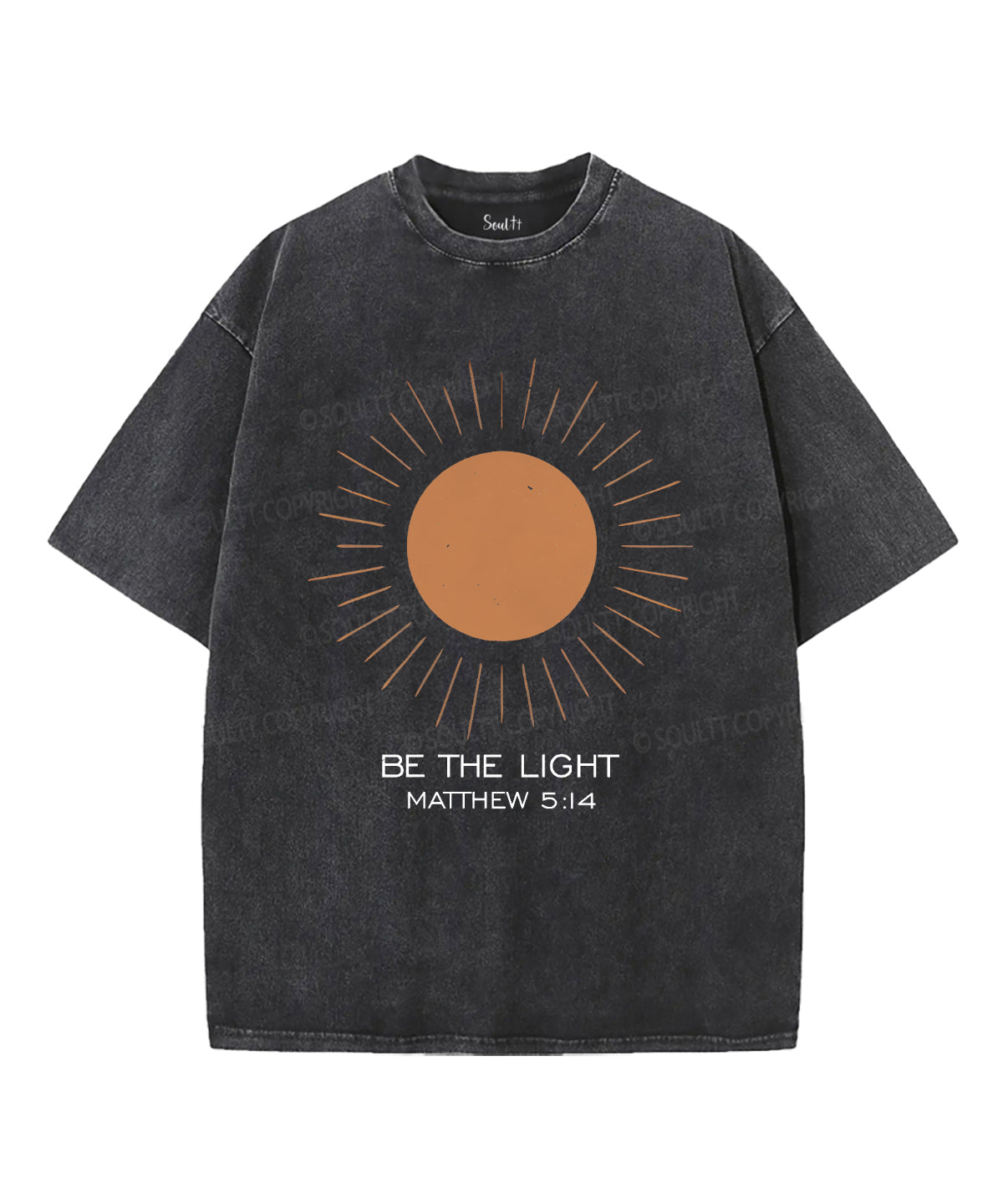 Be The Light Unisex Washed Christian T-shirt Style003 Hoodie, Sweatshirt | CiraTrend.com (Image 1)