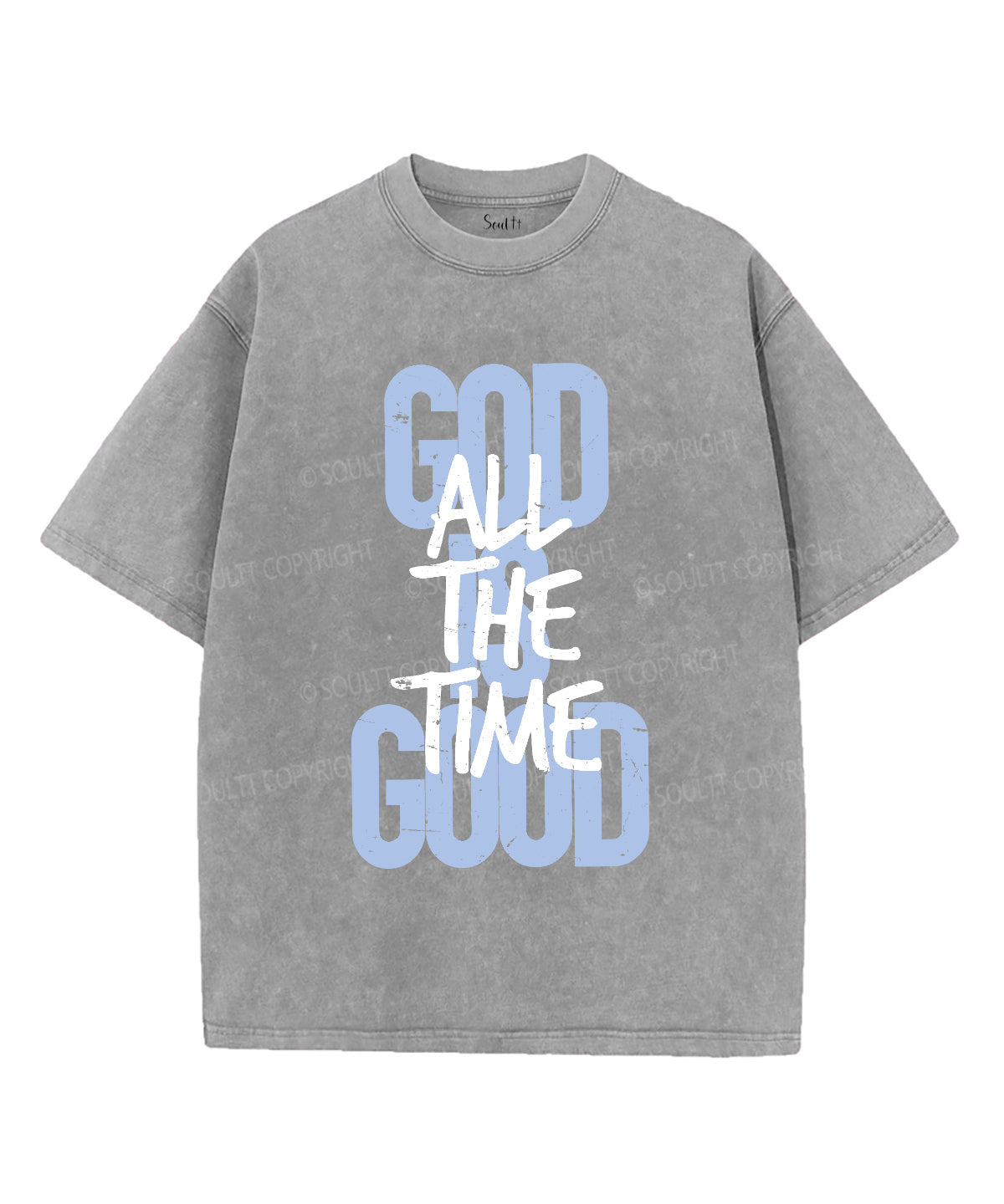 God Is Good All The Time Unisex Washed Christian T-shirt Hoodie, Sweatshirt | CiraTrend.com (Image 2)