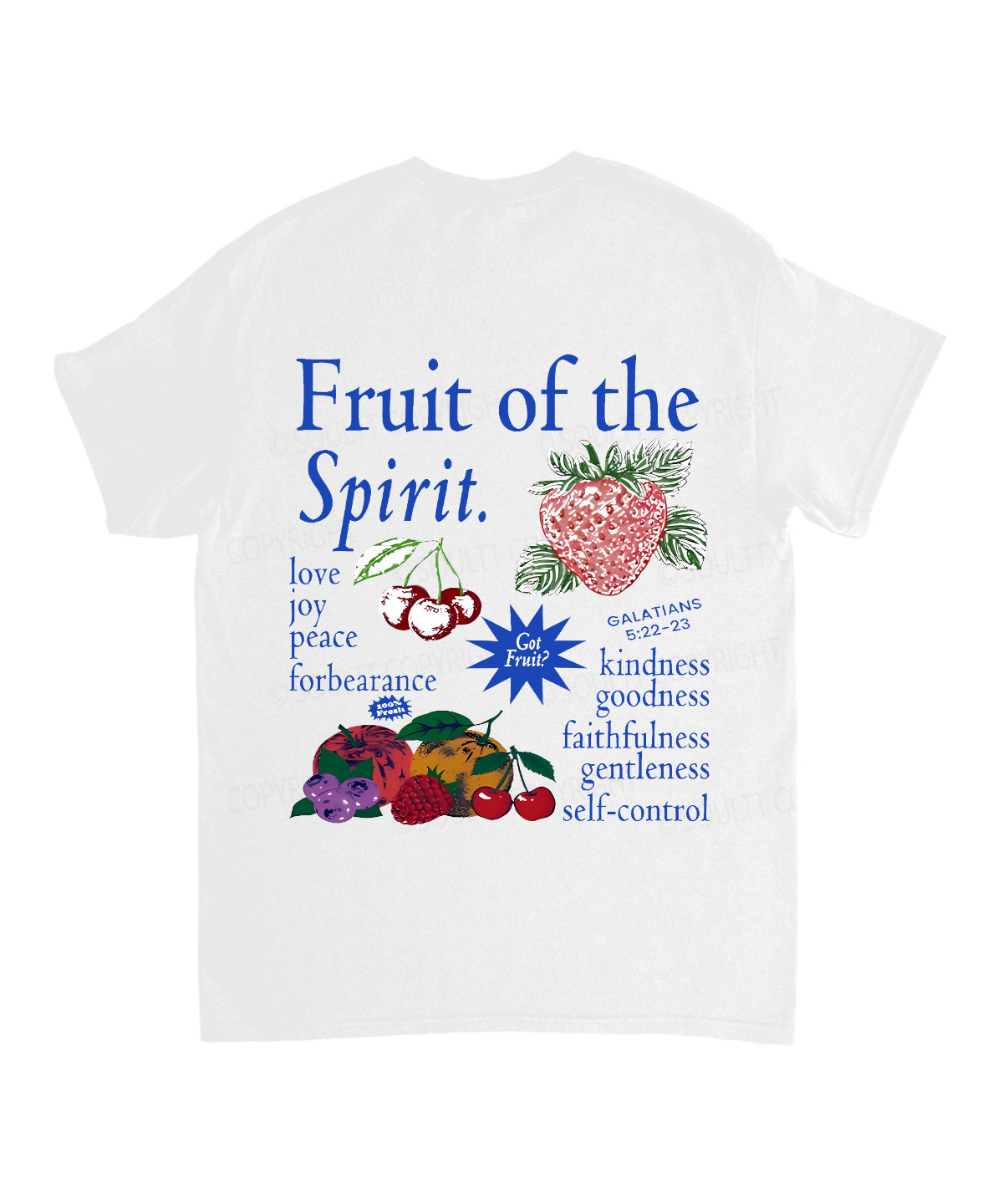 Fruit Of The Spirit Double Sided Unisex Cotton Christian T-Shirt Style001 Hoodie, Sweatshirt | CiraTrend.com (Image 3)