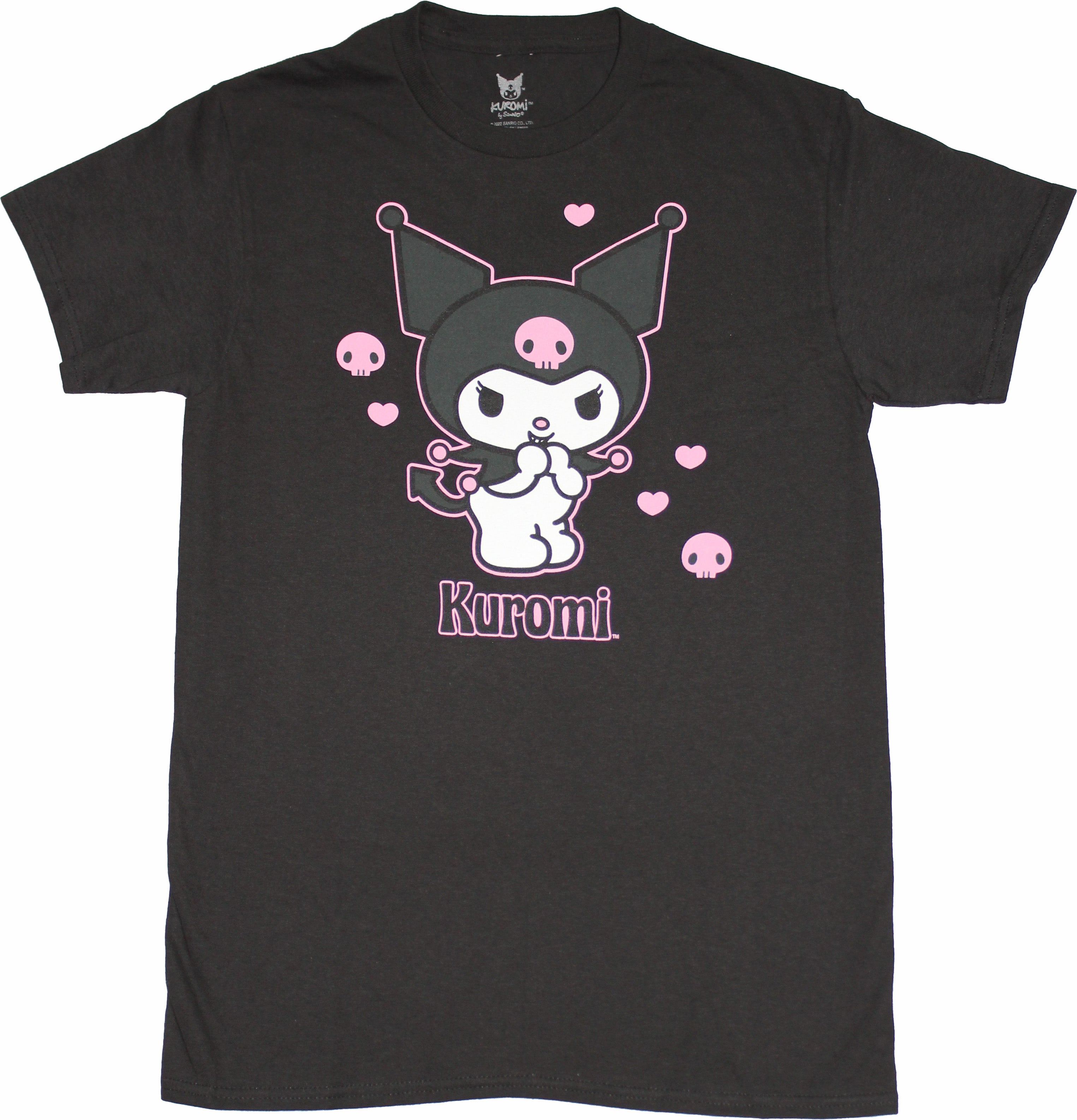 Kuromi Mens T-Shirt - Devious Grinning Stance Over Name Hoodie, Sweatshirt | CiraTrend.com