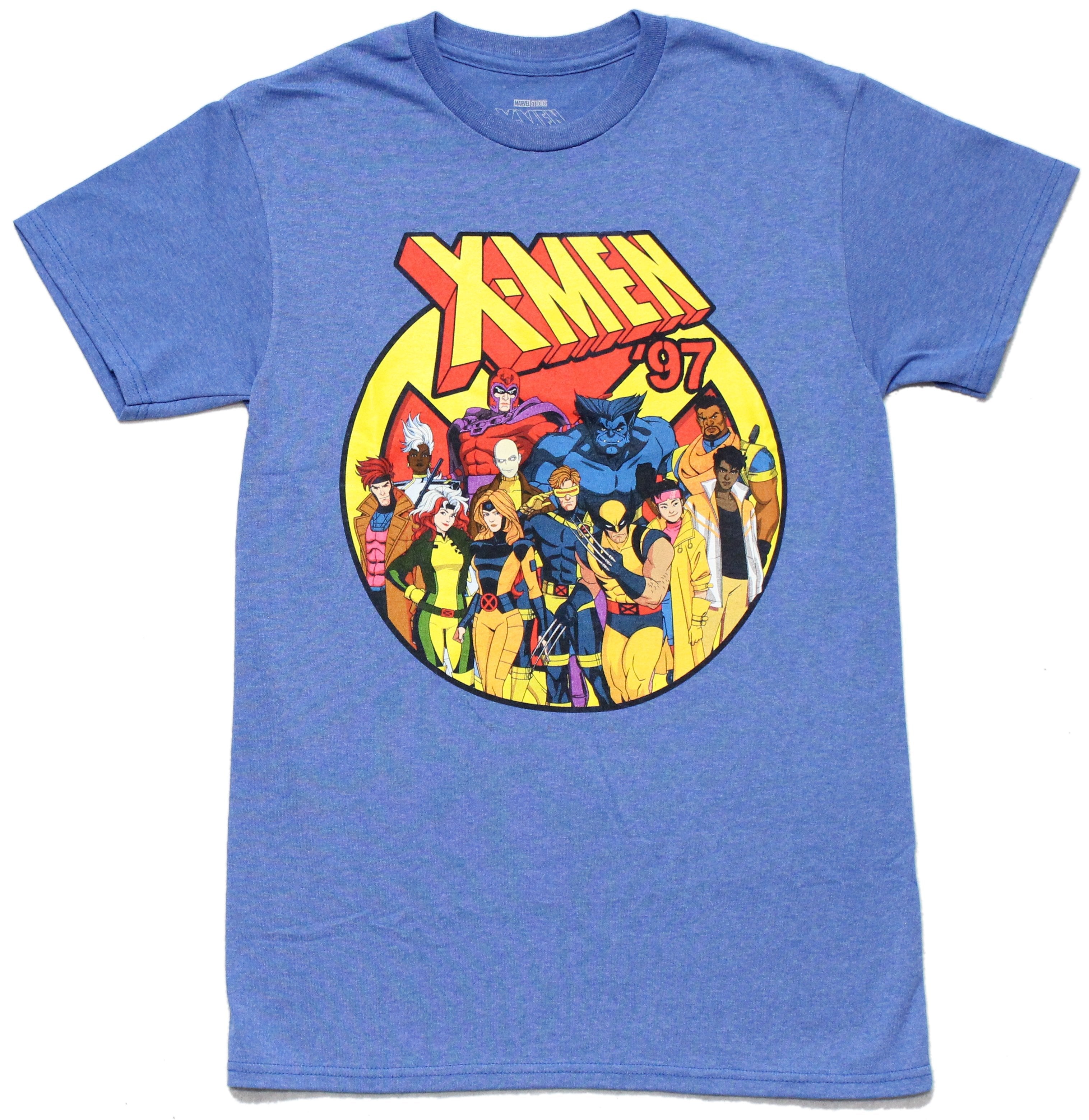 X-Men '97 Mens T-Shirt - Retro Cast In Yellow Circle Hoodie, Sweatshirt | CiraTrend.com