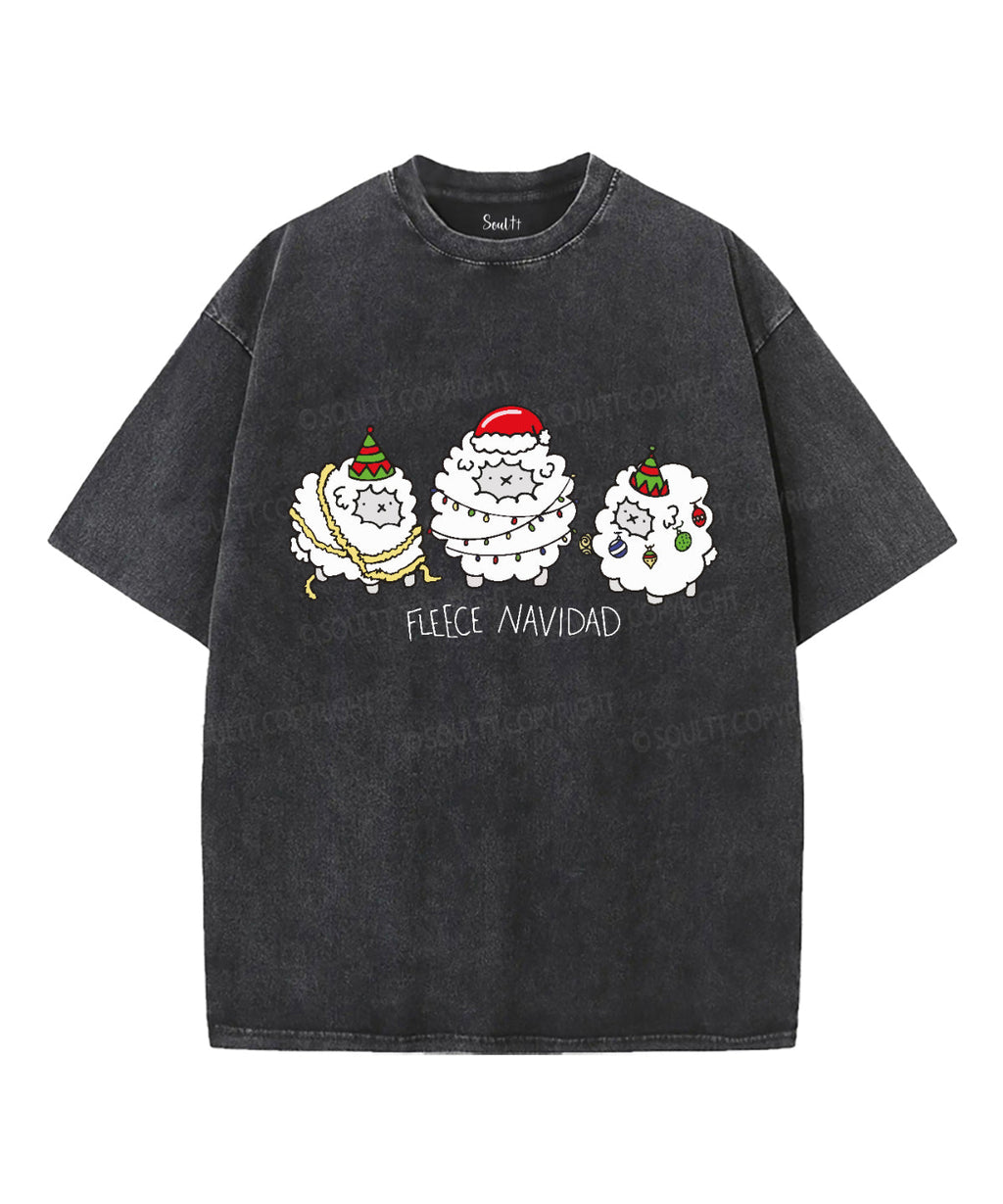 Fleece Navidad Washed Christian T-shirt Hoodie, Sweatshirt | CiraTrend.com (Image 1)