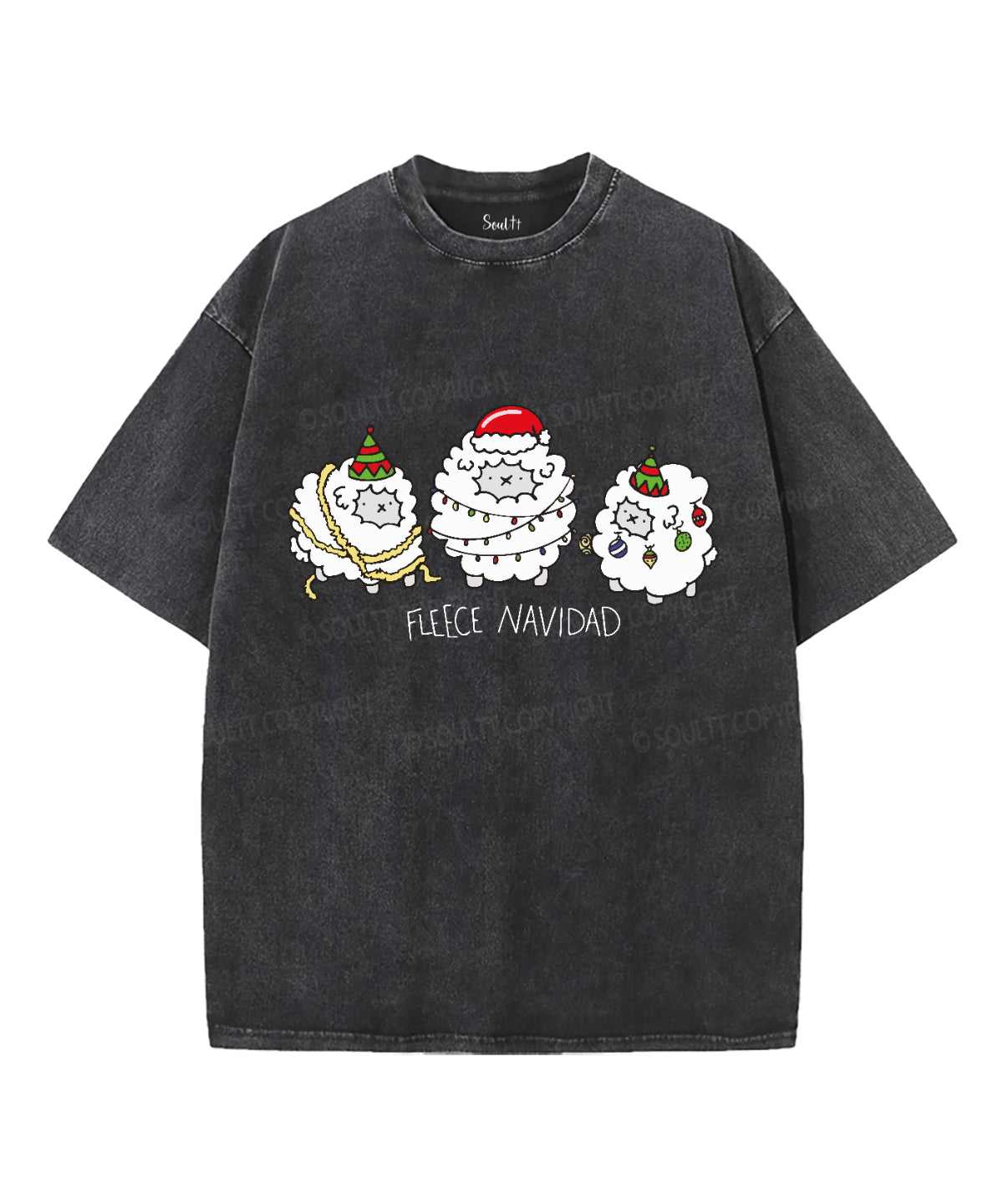Fleece Navidad Washed Christian T-shirt Hoodie, Sweatshirt | CiraTrend.com (Image 1)