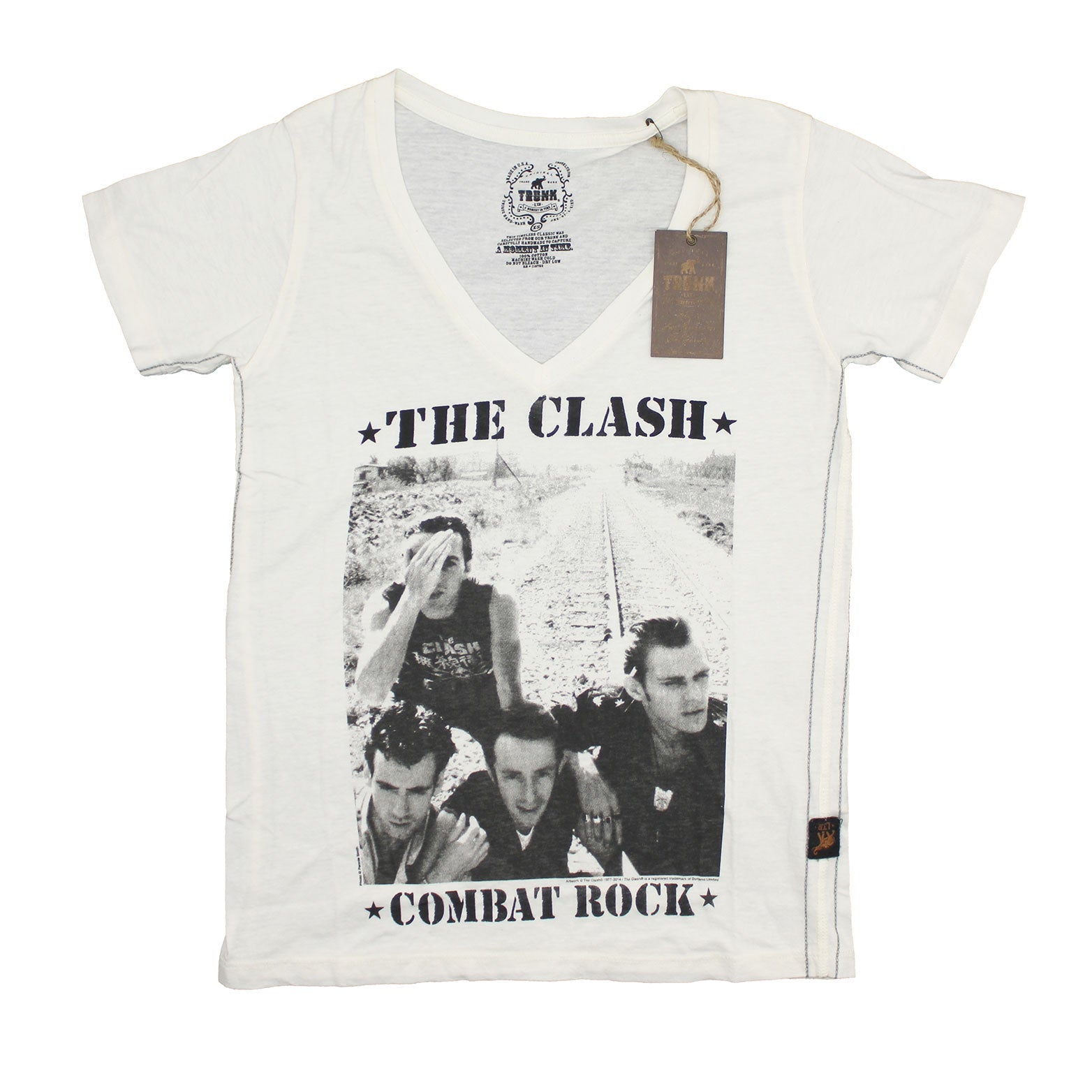 Combat Rock V-Neck by TRUNK LTD Vintage T-shirt Hoodie, Sweatshirt | CiraTrend.com