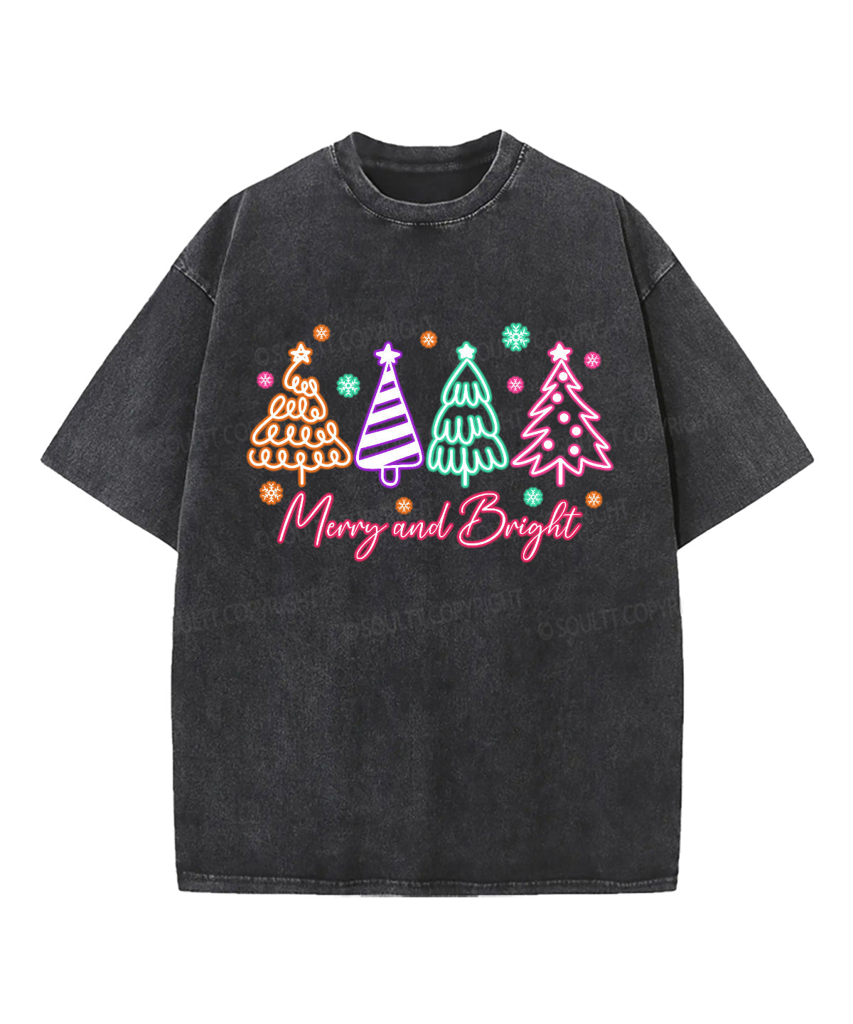 Merry And Bright Washed Christian T-shirt Style002 Hoodie, Sweatshirt | CiraTrend.com (Image 1)
