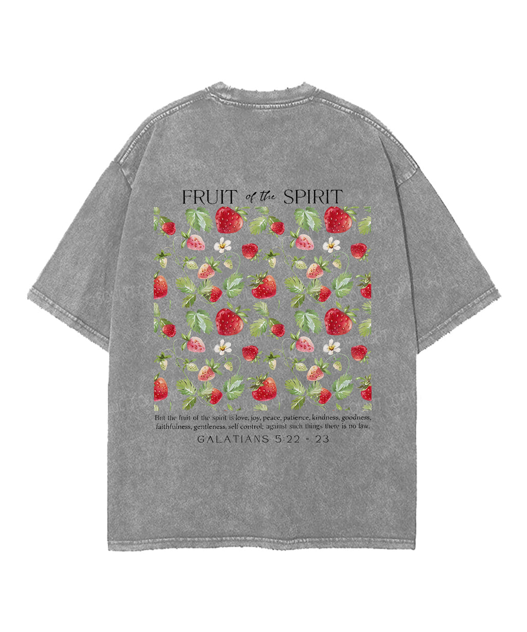 Fruit of the Spirit Double Sided Unisex Washed Christian T-shirt Style001 Hoodie, Sweatshirt | CiraTrend.com (Image 5)