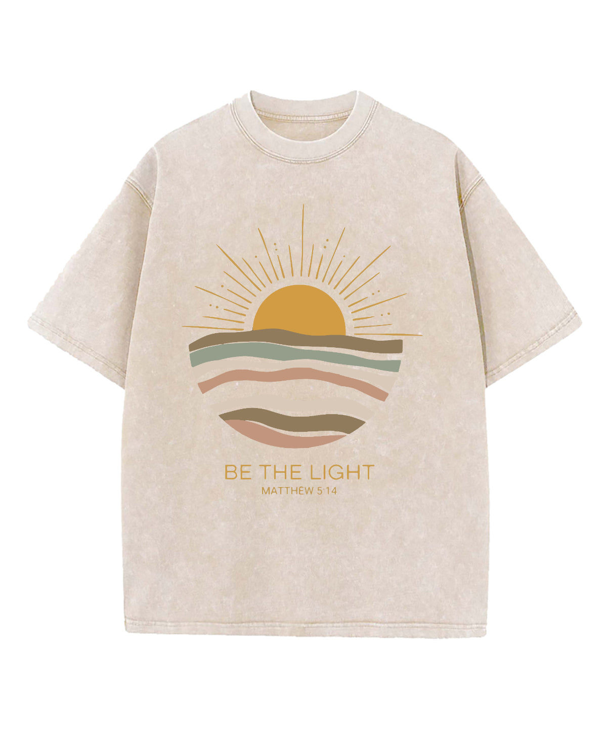 Be The Light Washed Christian T-shirt Style004 Hoodie, Sweatshirt | CiraTrend.com (Image 4)