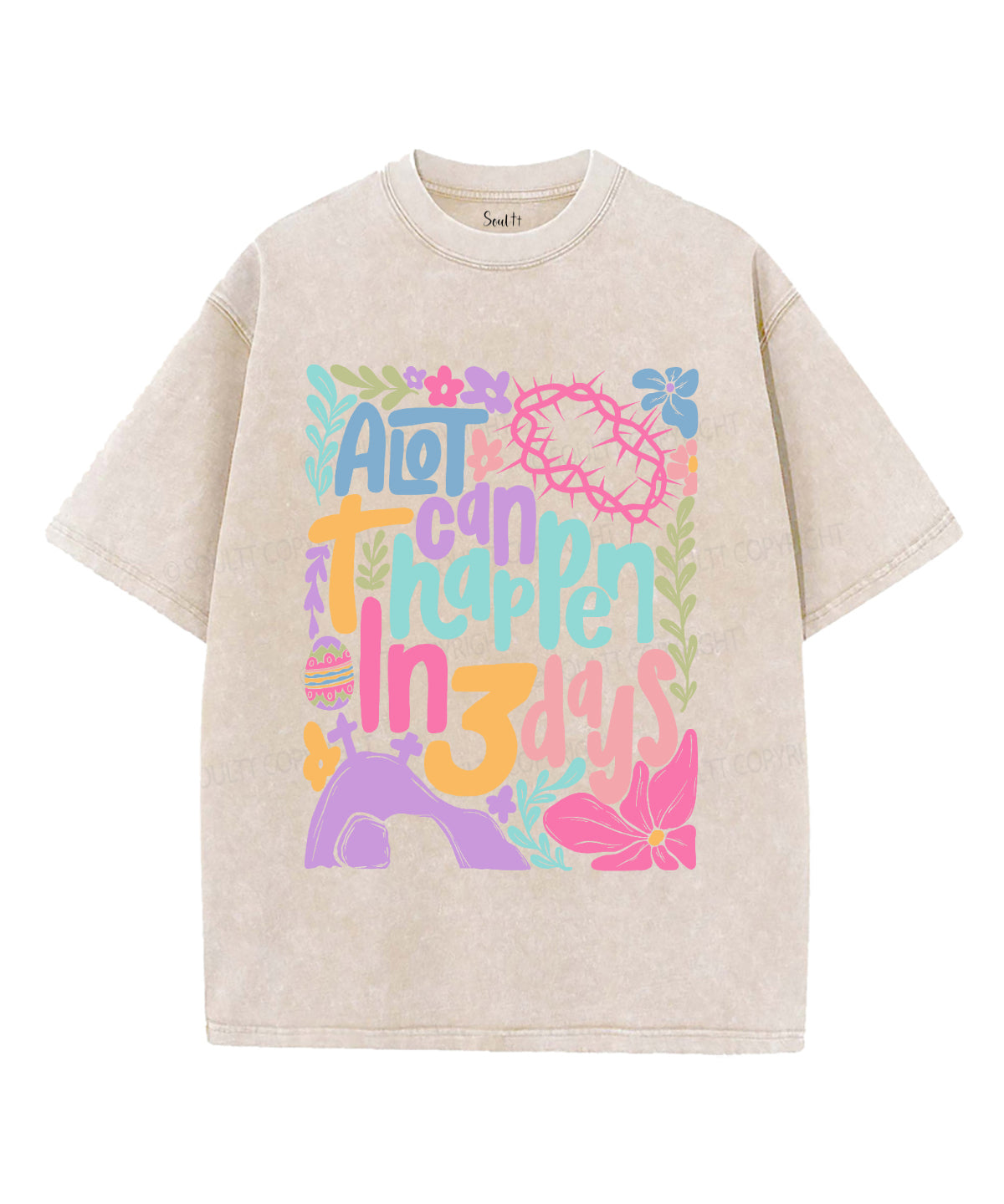A Lot Can Happen In 3 Day Unisex Washed Christian T-shirt Hoodie, Sweatshirt | CiraTrend.com (Image 2)