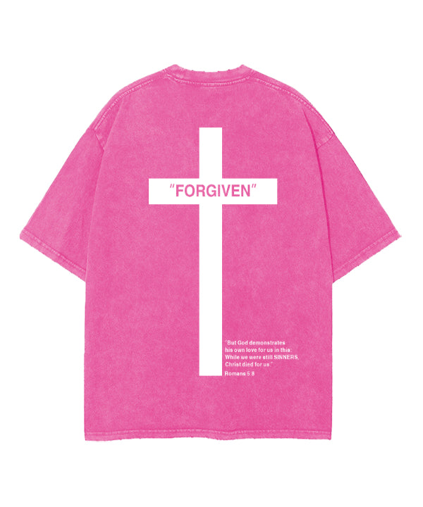 Forgiven Double Sided Washed Christian T-shirt Hoodie, Sweatshirt | CiraTrend.com (Image 5)
