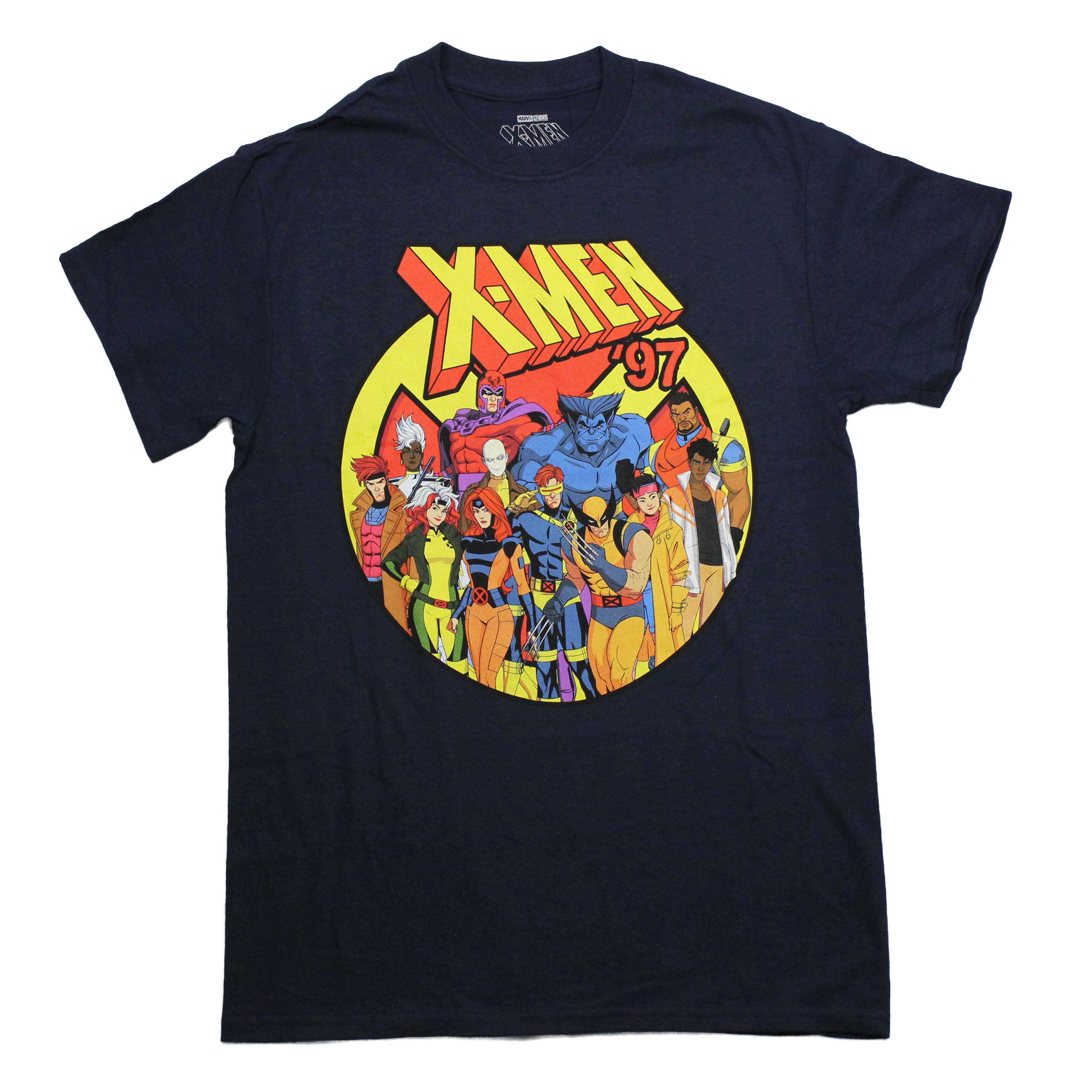 X-Men 97 Mens T-Shirt - 97 Cast In Sunny Circle Below Yellow & Red Name Hoodie, Sweatshirt | CiraTrend.com