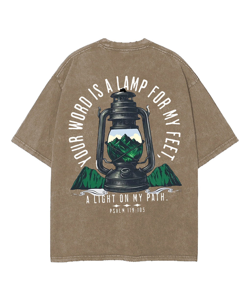 A Light On My Path Double Sided Unisex Washed Christian T-shirt Hoodie, Sweatshirt | CiraTrend.com (Image 2)