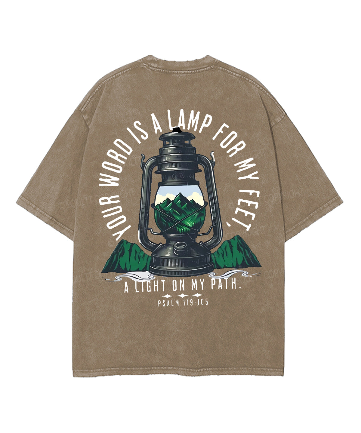 A Light On My Path Double Sided Unisex Washed Christian T-shirt Hoodie, Sweatshirt | CiraTrend.com (Image 2)
