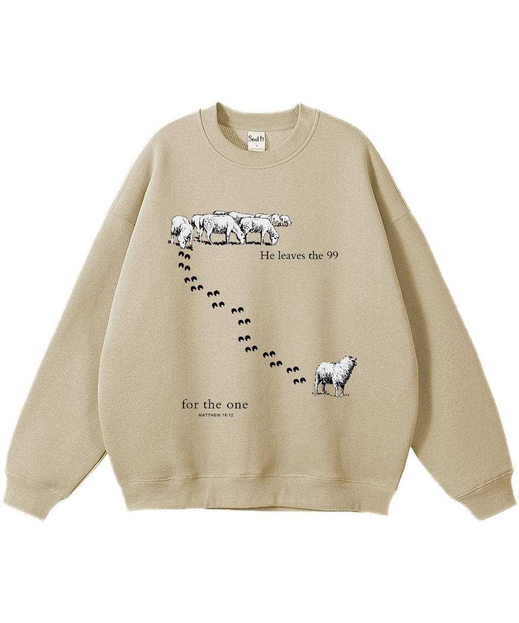 He Leaves the 99 for the One Cotton Christian Sweatshirt T-Shirts, Hoodie | CiraTrend.com (Image 5)
