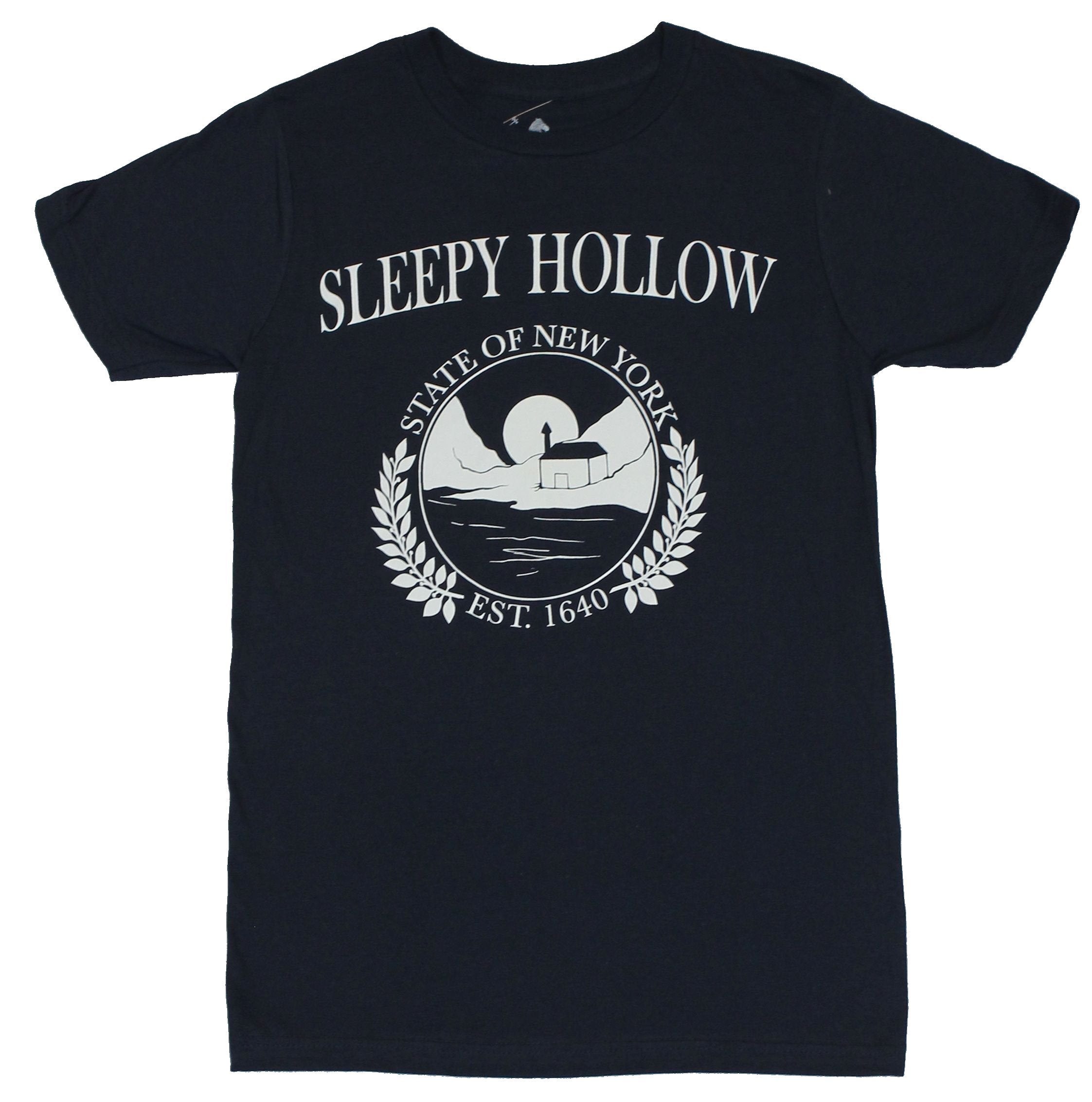 Sleepy Hollow Mens T-Shirt - State Of New York Established 1640 Moon Lit image Hoodie, Sweatshirt | CiraTrend.com