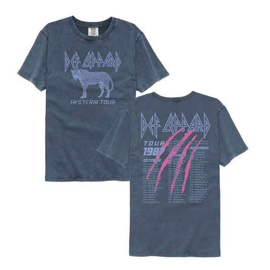 Def Leppard Hysteria Tour 1987 F B Comfort Color T-shirt
