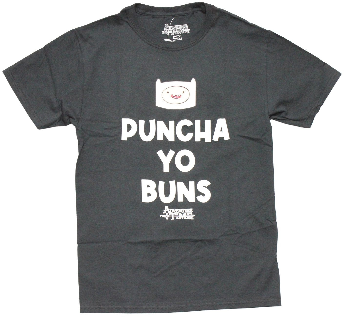 Adventure Time Mens T-Shirt - Puncha Yo Buns Finn Image Hoodie, Sweatshirt | CiraTrend.com