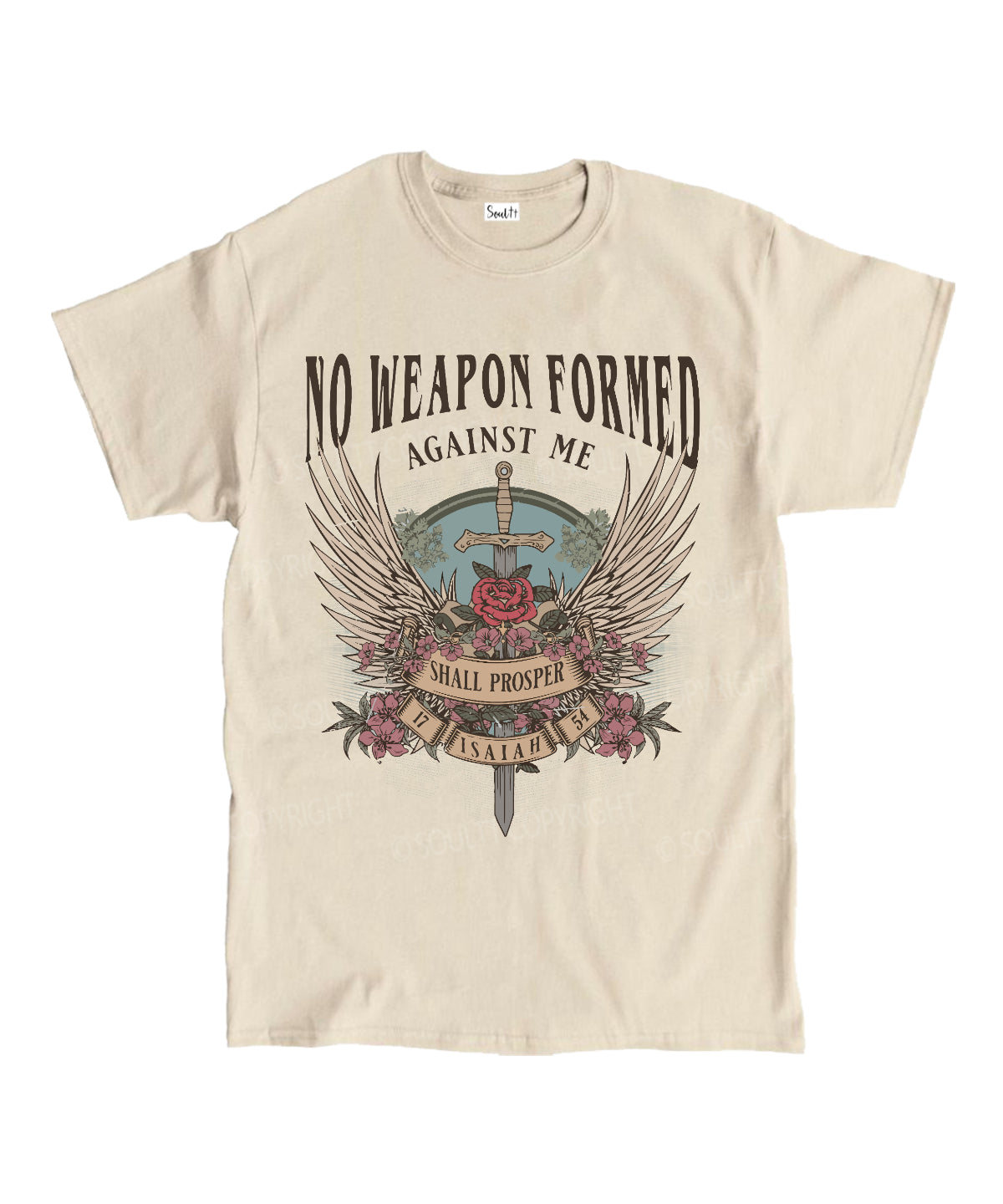 No Weapon Formed Against Me Unisex Cotton Christian T-Shirt Hoodie, Sweatshirt | CiraTrend.com (Image 4)