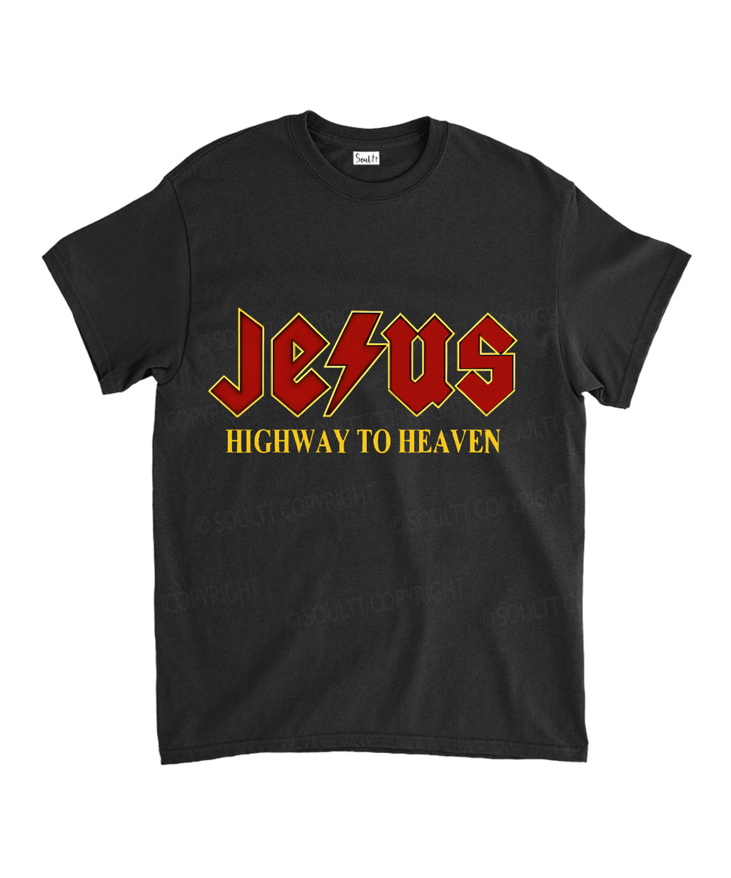 Highway to Heaven Unisex Cotton Christian T-Shirt Hoodie, Sweatshirt | CiraTrend.com (Image 3)