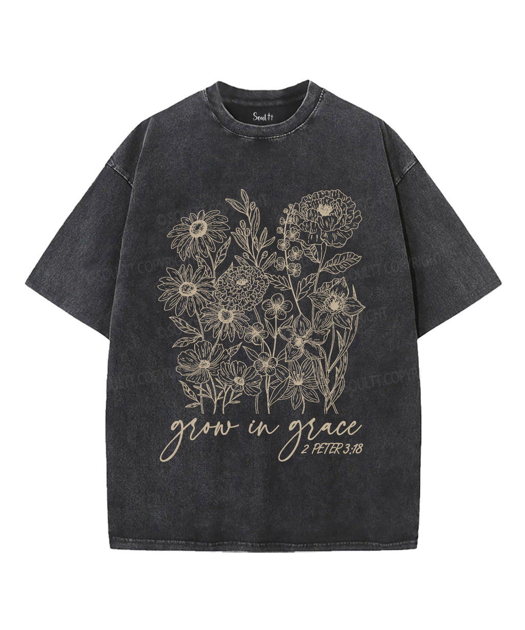 Grow Grace Washed Christian Style003 T-Shirts, Hoodie, Sweatshirt