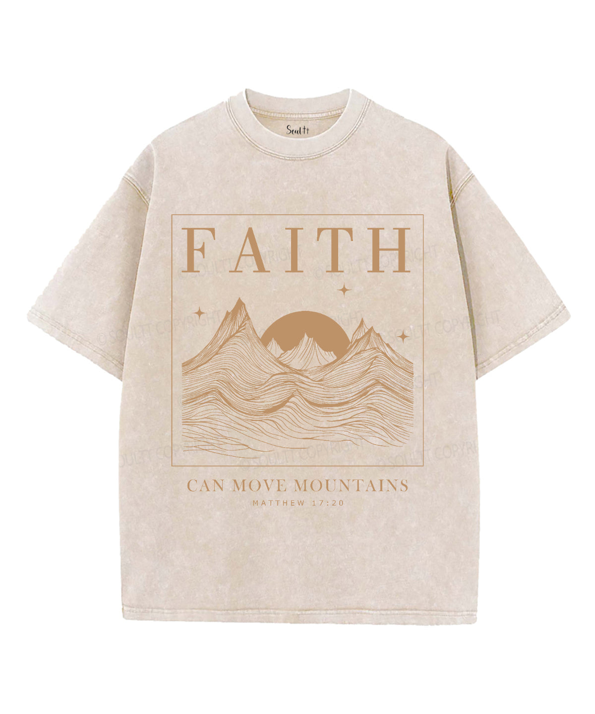Faith Can Move Mountains Washed Christian T-shirt Hoodie, Sweatshirt | CiraTrend.com (Image 2)